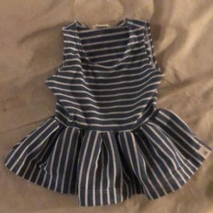 Lulu & Roo preplok blue striped top